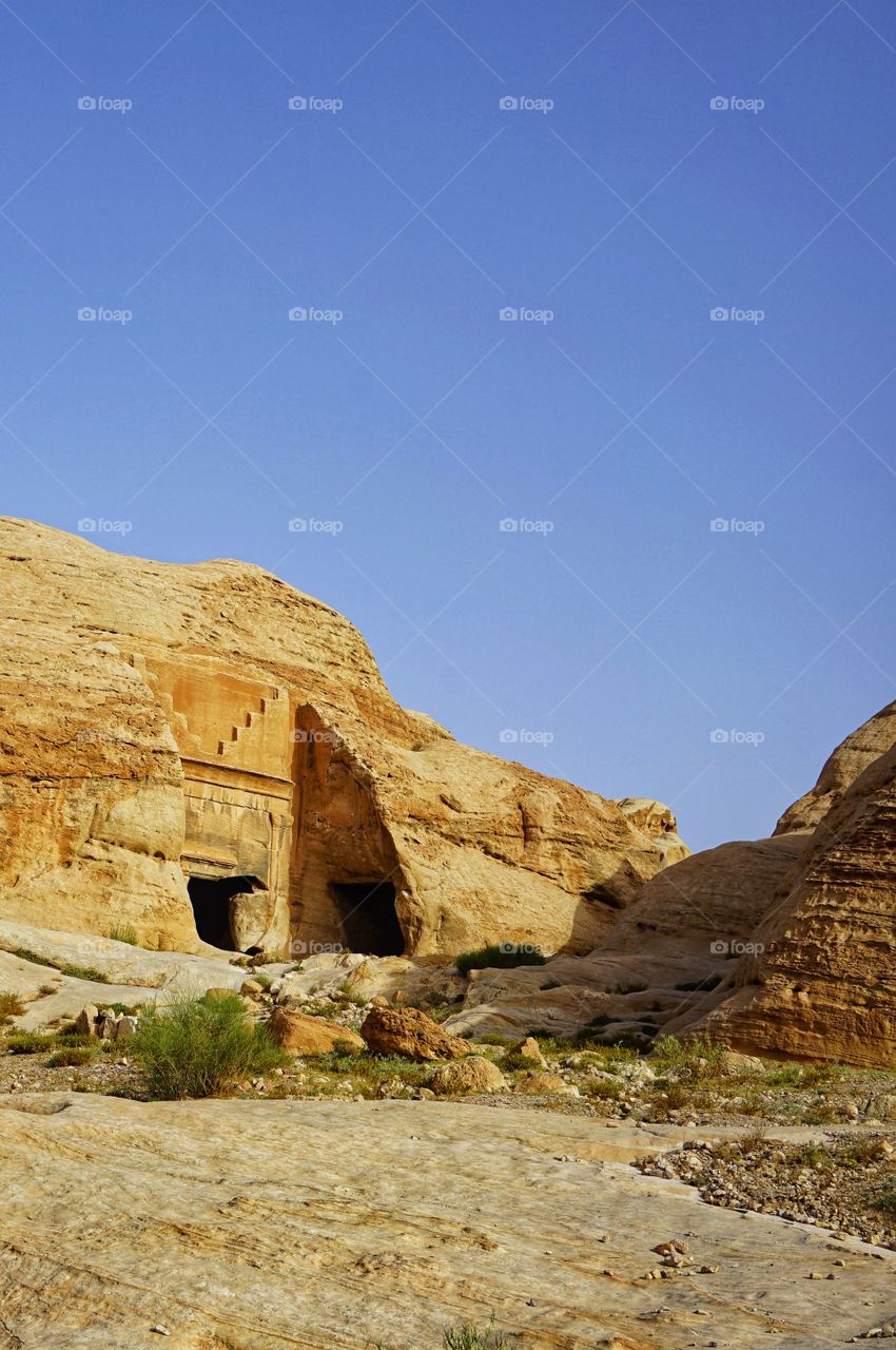 one of some archaeological sites in Petra, Jordan