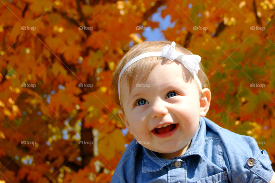 Portrait of smiling baby girl