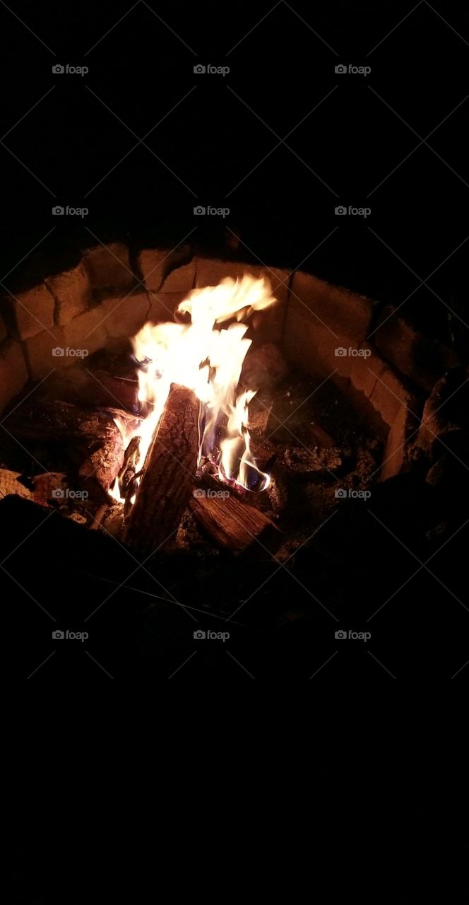 fire pit at a friend's place