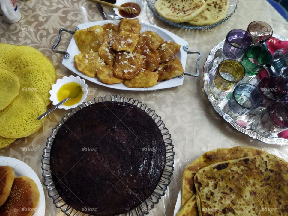 Moroccan food in Ramadan month.