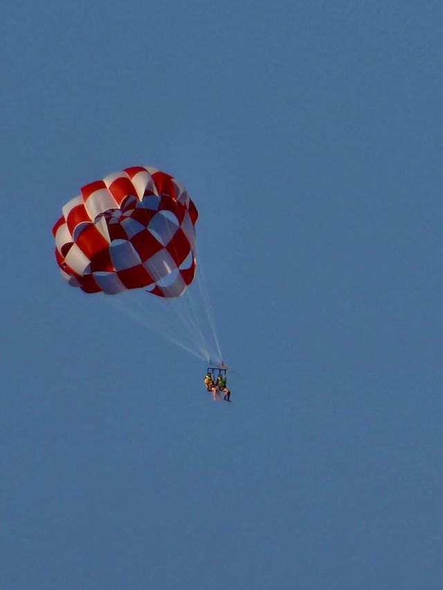 parasailing on the Aegean Sea