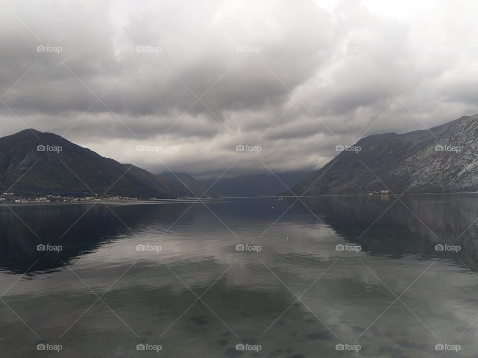 epic view storm Kotor Bay