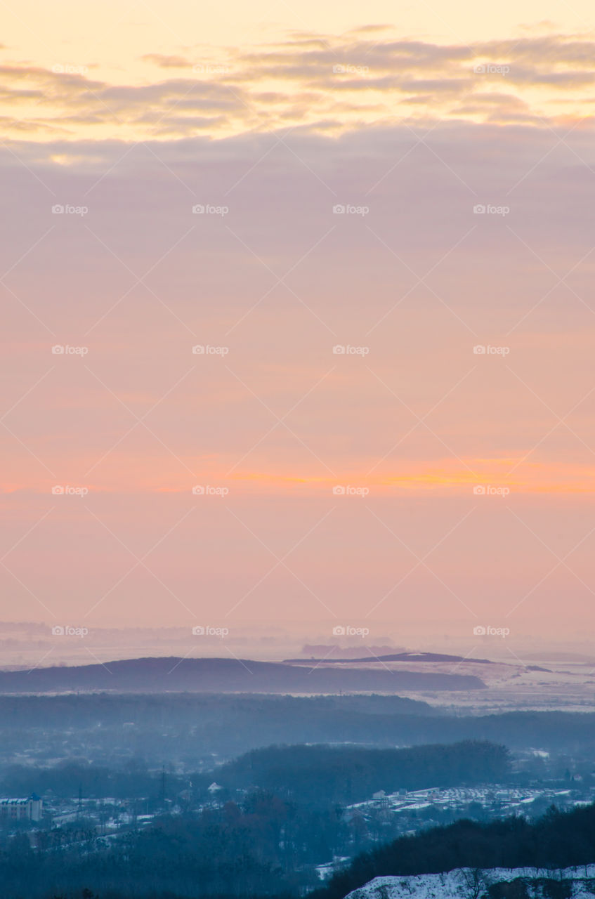 Nature landscape during sunset