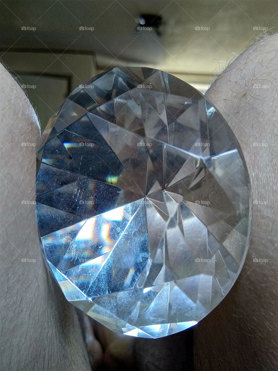 a glass diamond in between my legs