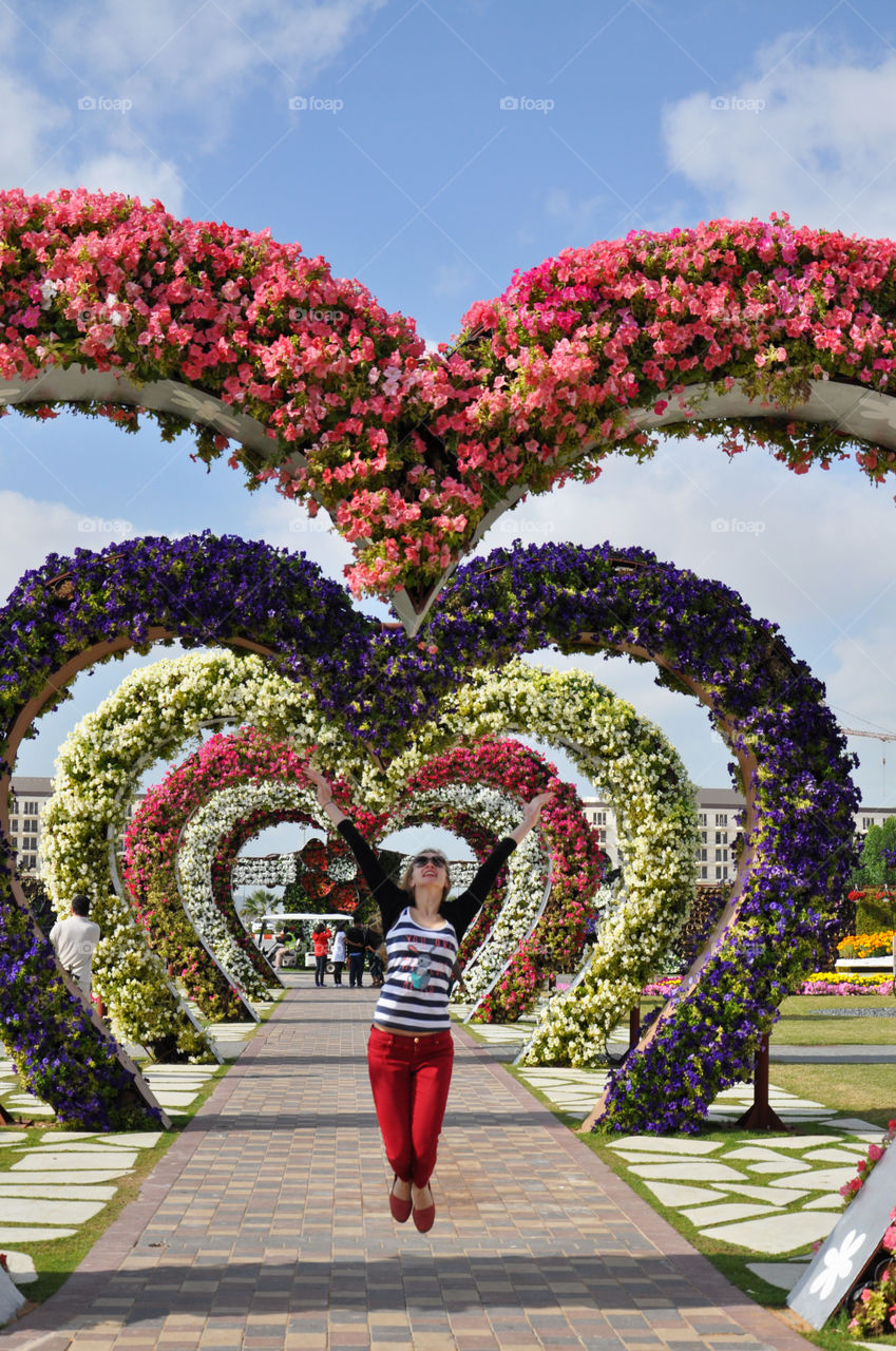 Flower heart shape archs 