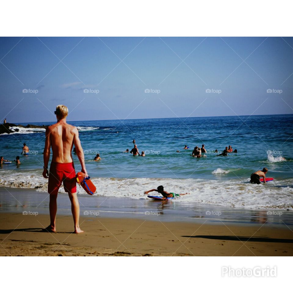 lifeguard. lifeguard at the beach