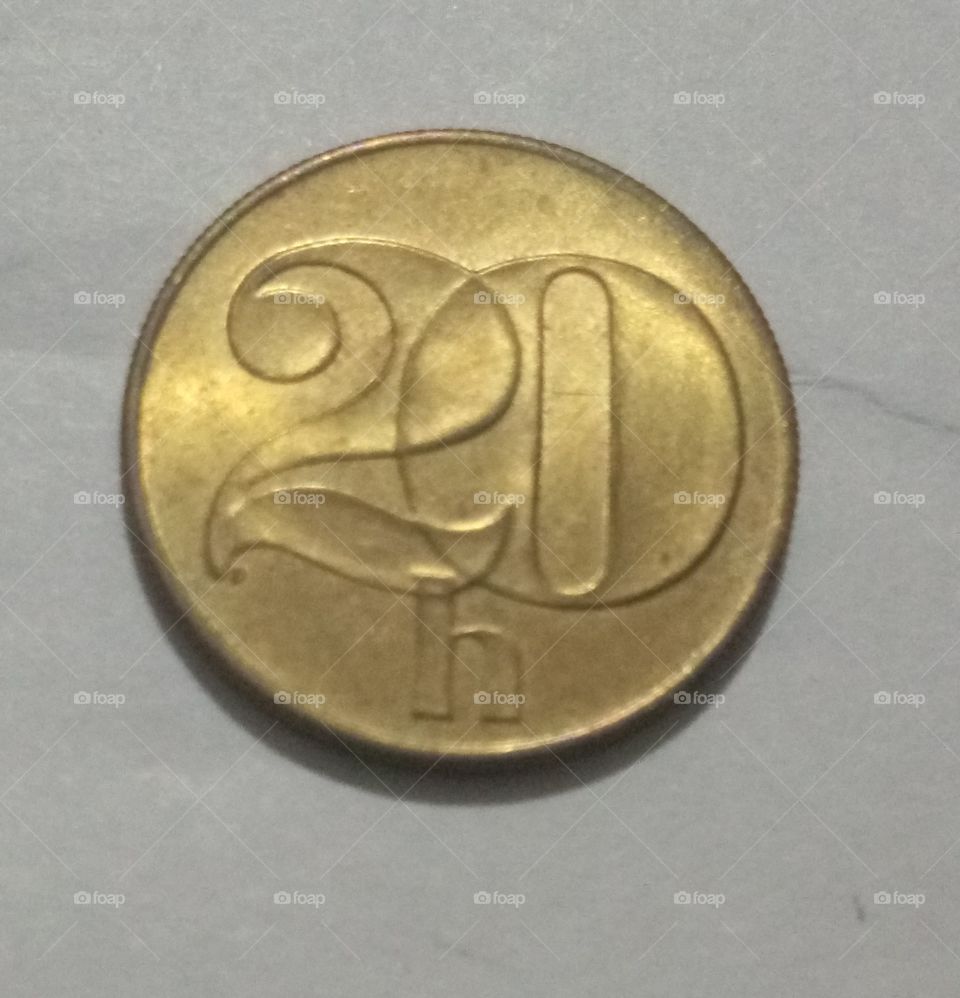 20 Helierov coin from Czechoslovakia