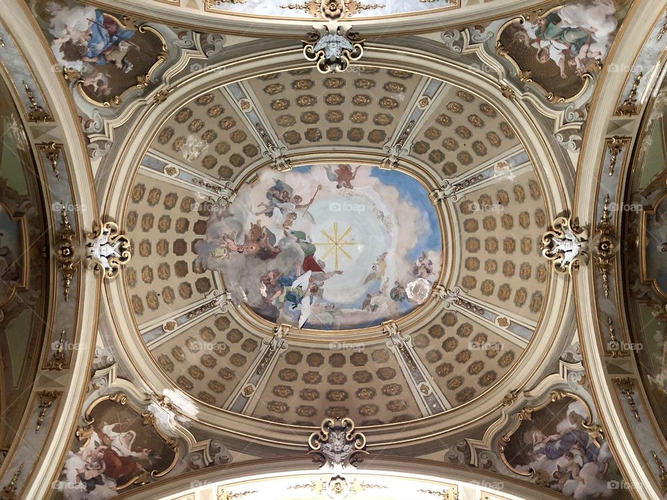 Beautiful church ceiling painting 