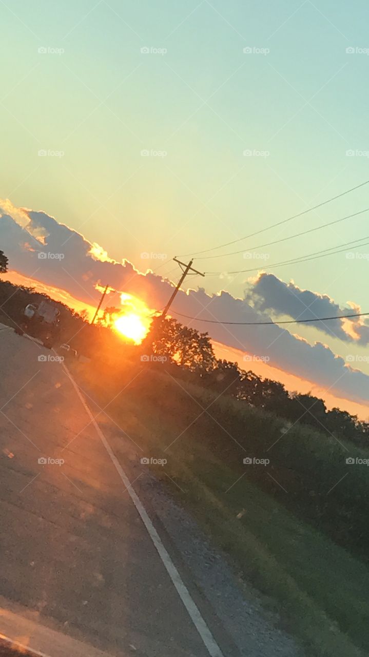 Country sunset in Ohio 