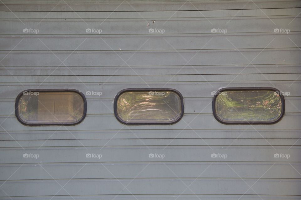 A commercial garage with windows in New York City .