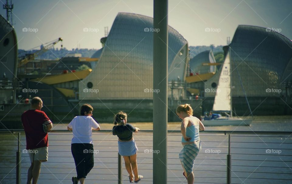 London. Thames barrier