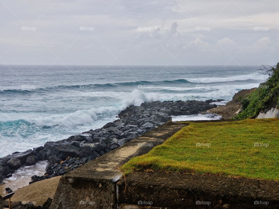 Beautiful waves created from the storms