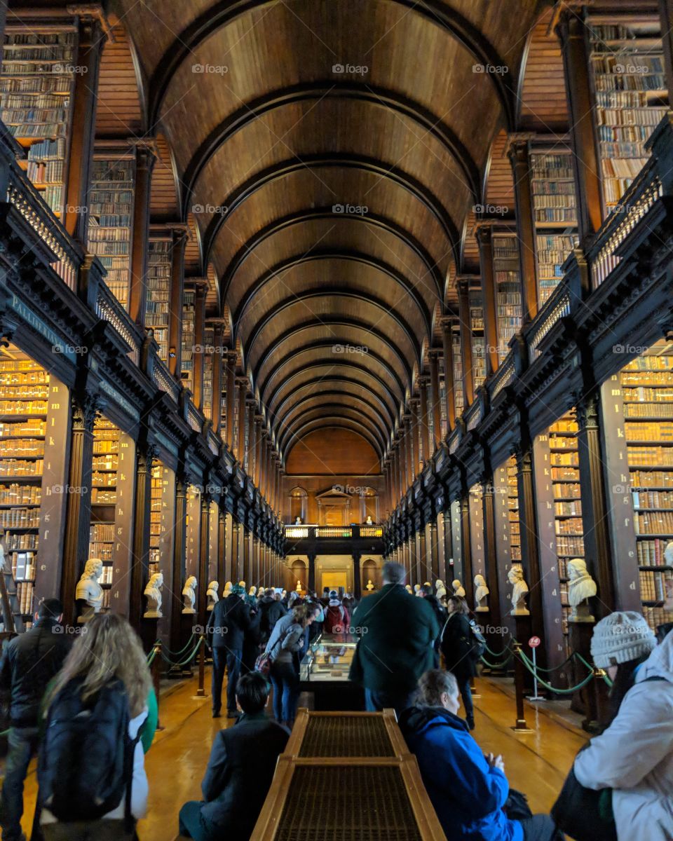 Long Room at Trinity College Library, Dublin Ireland