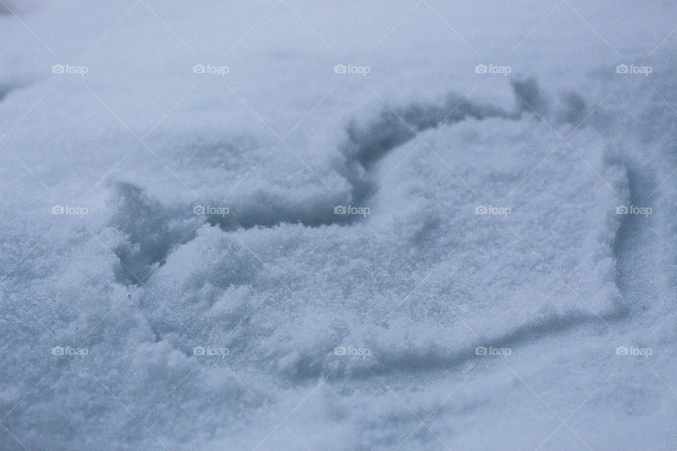heart in snow