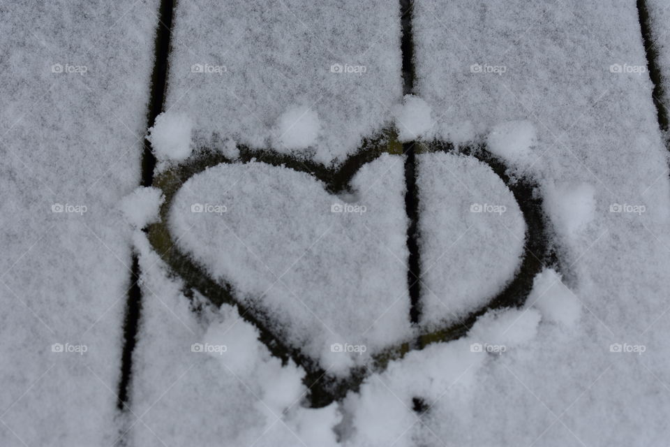 Heart I drew in the snow