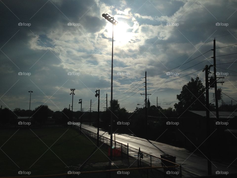 Sun Peeking Through the Clouds 