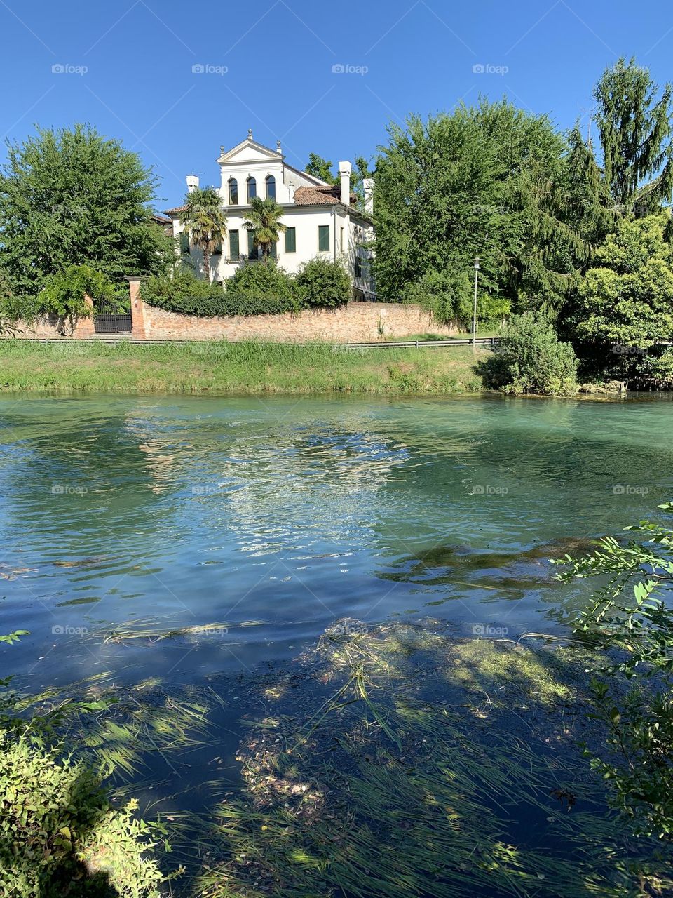 stretch of river in the Venetian countryside