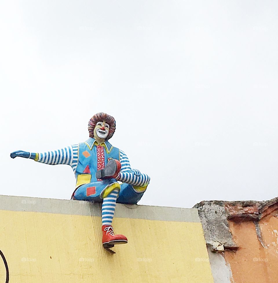 McDonald's in top of a tocos restaurant 