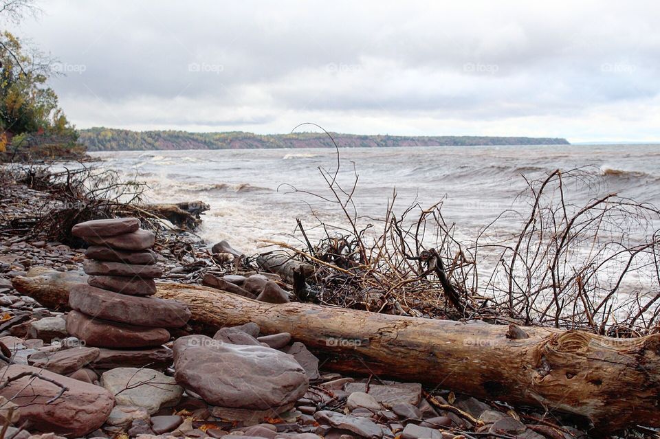 Lake Superior shoreline, upper peninsula Michigan 