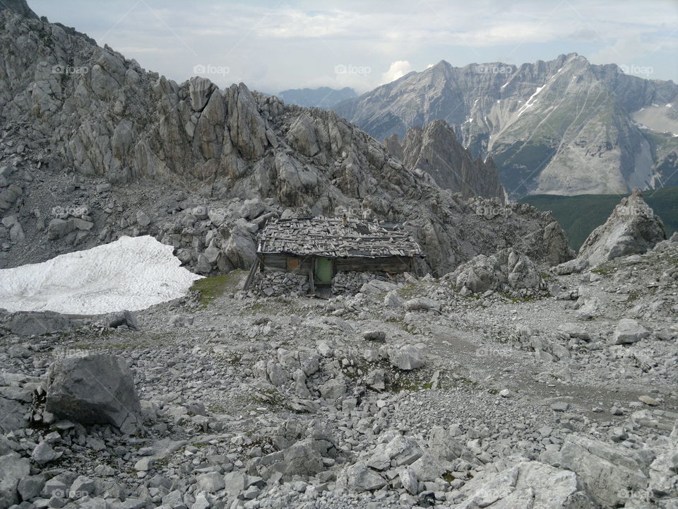 house in the
 mountains