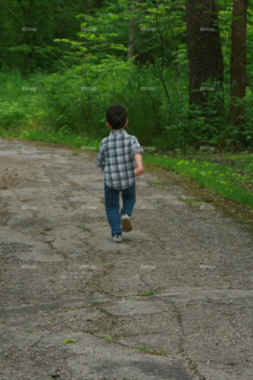 A child running 