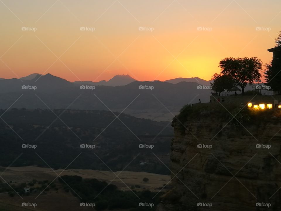 Sunset, No Person, Dawn, Mountain, Landscape