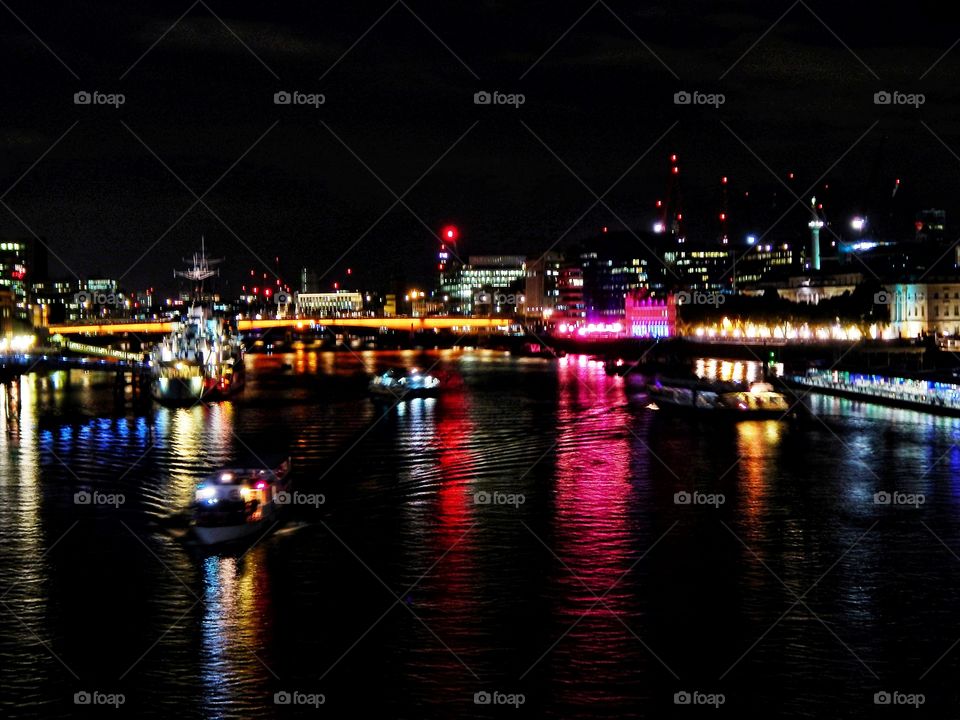 River Thames boating reflections