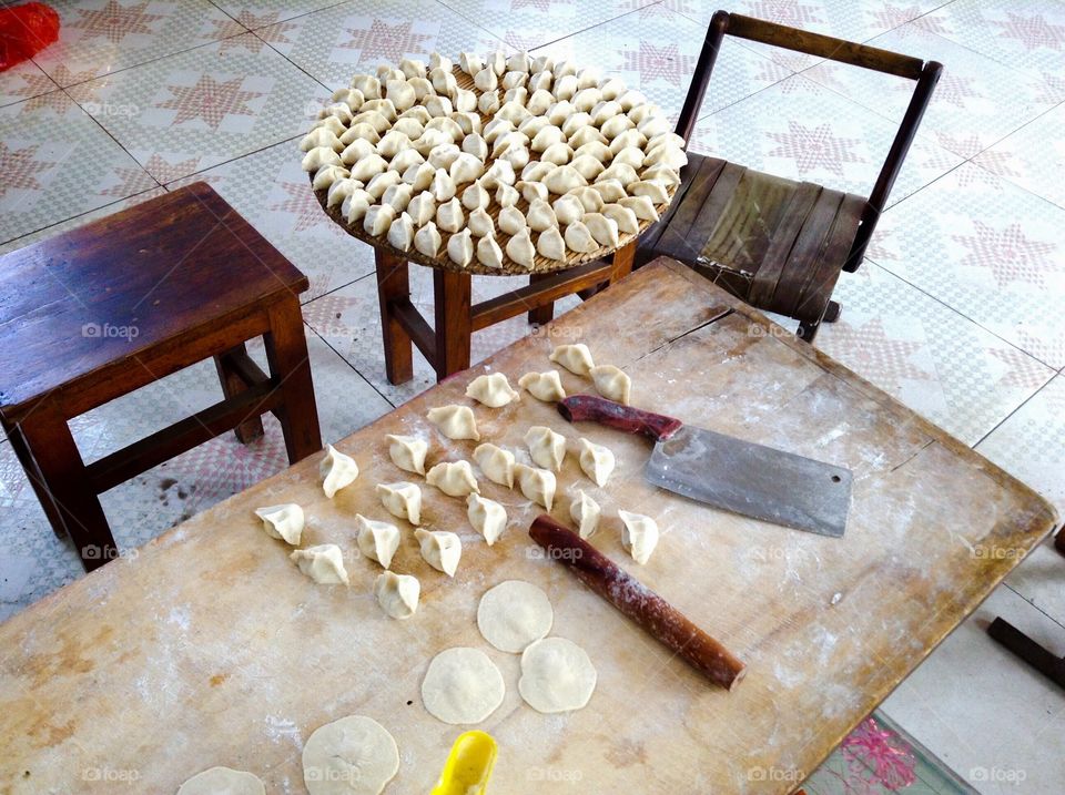 Handmade potstickers for family gathering 