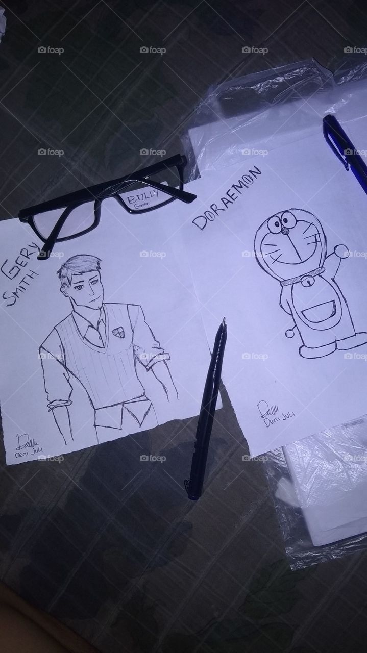 Garry &  Doraemon scetch