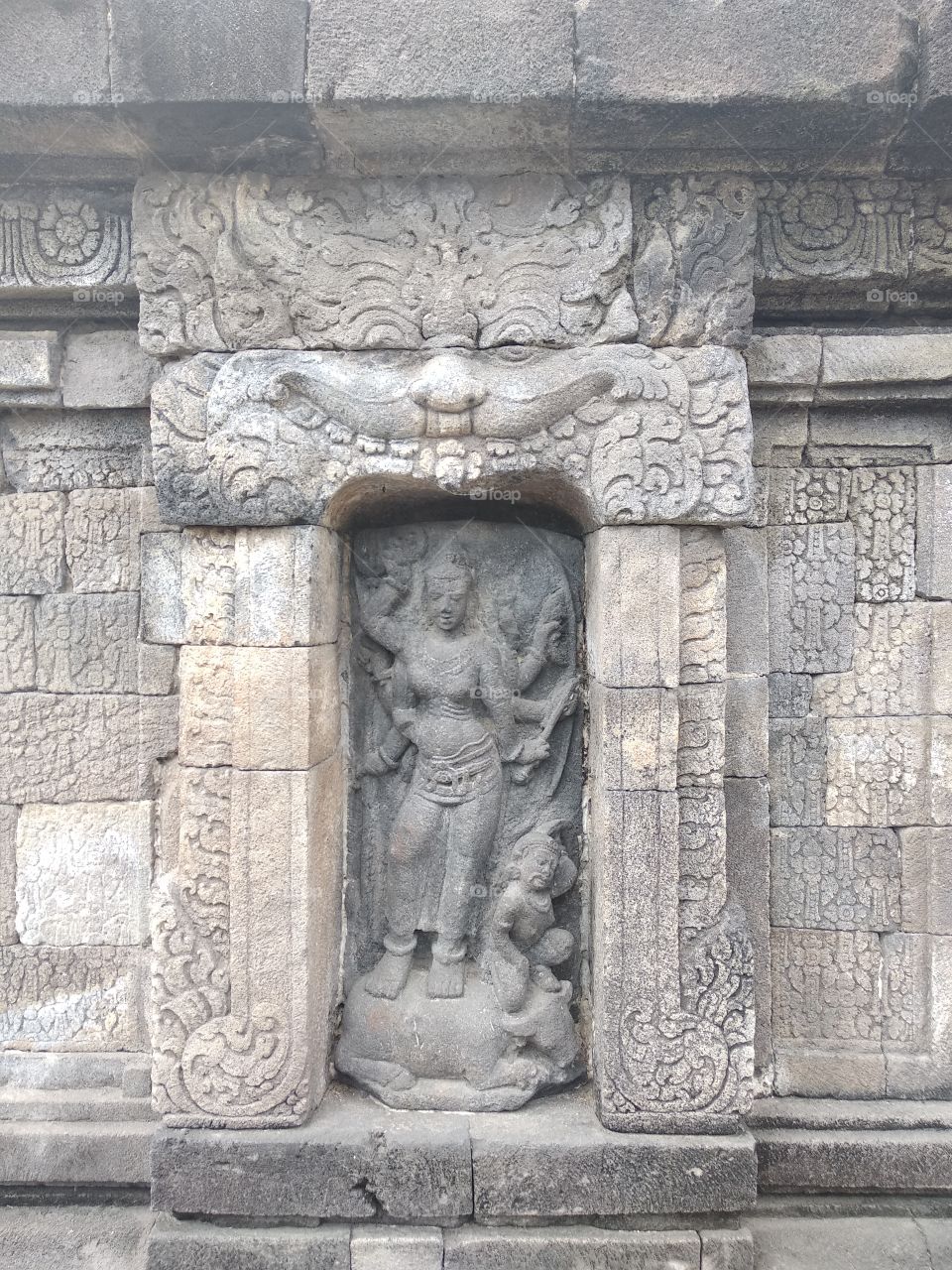 Goddess Durga relief at Javanese Temple