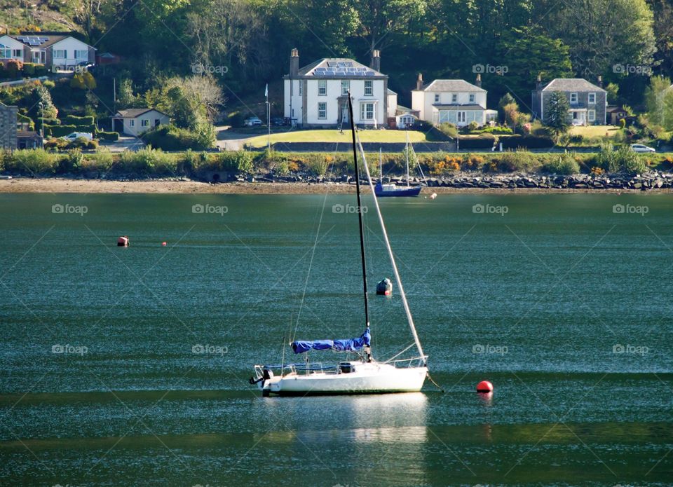 Sailboat in sea