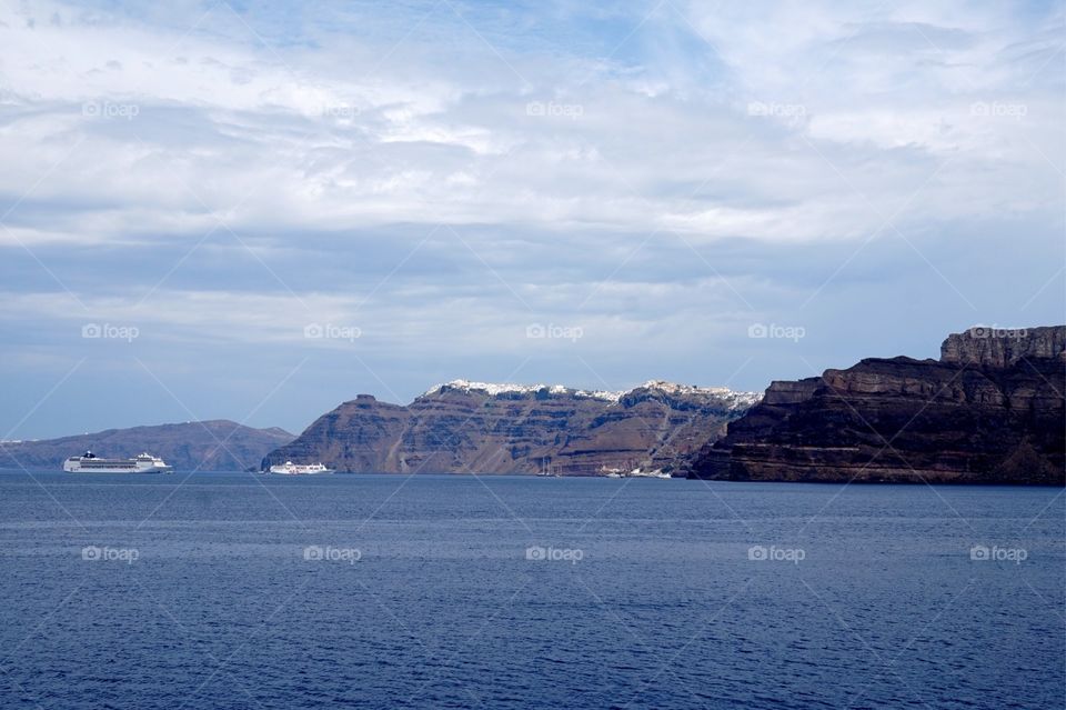 Ferry ride to Santorini, Greece 