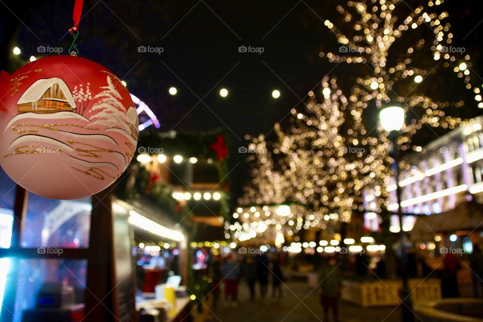 Christmas spirit at a Christmas market 