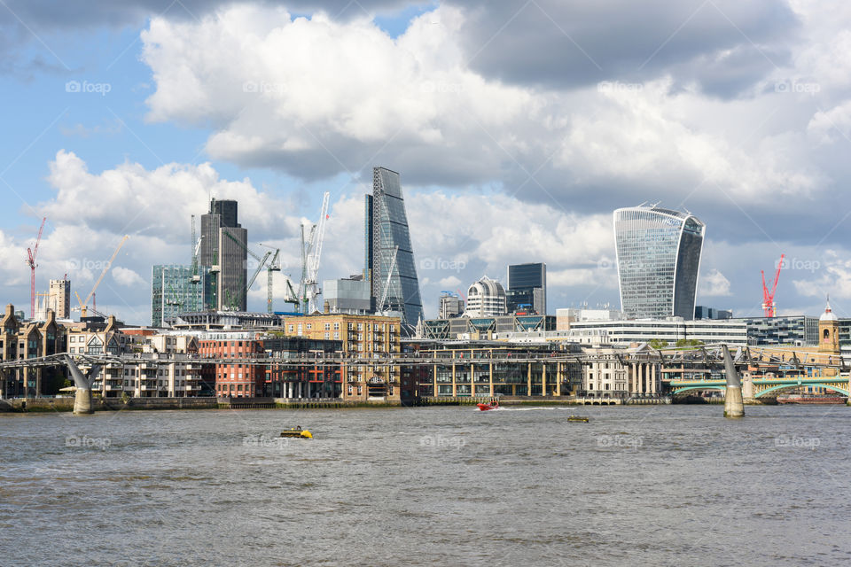 Skyline of London city England.