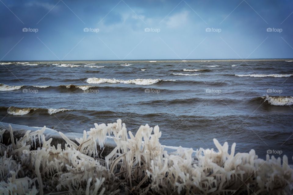 icy lake Ontario