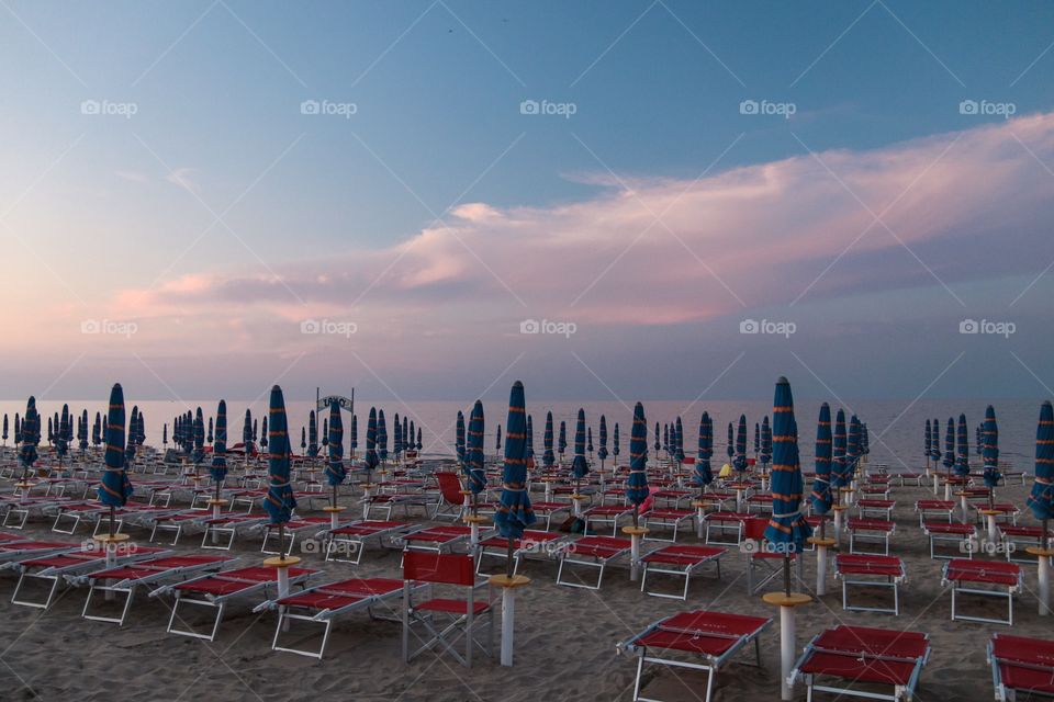 Sunset on the beach 