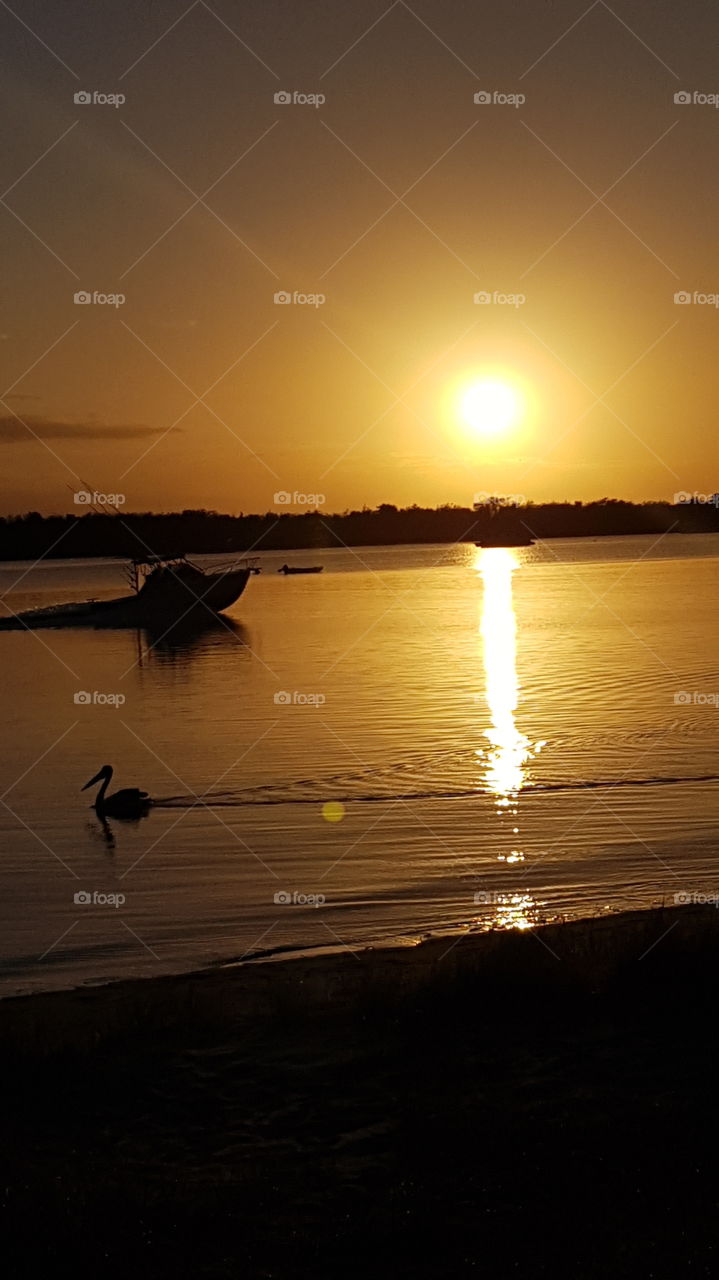 Sunrise Reflection Crossing