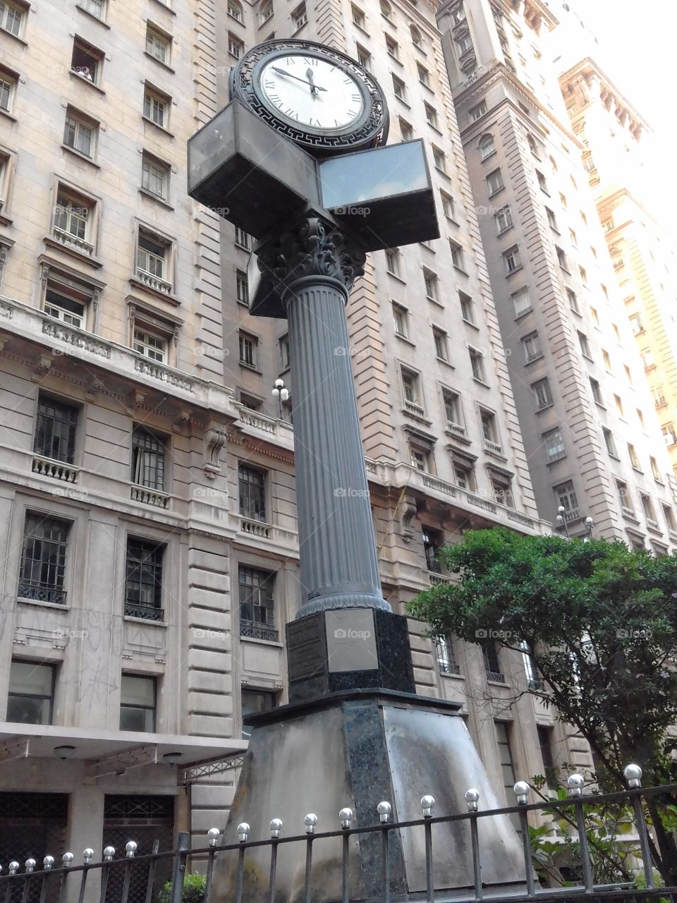 Clock (1935) in Praça Antonio Prado - old center of São Paulo, Brazil