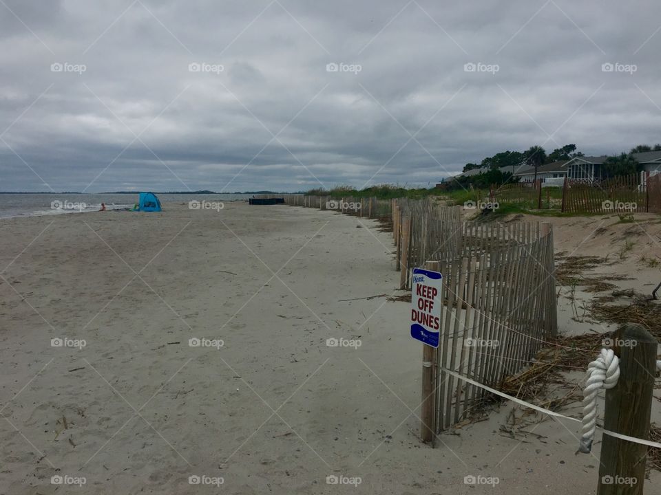 South Carolina Stunning Beach With Fenced