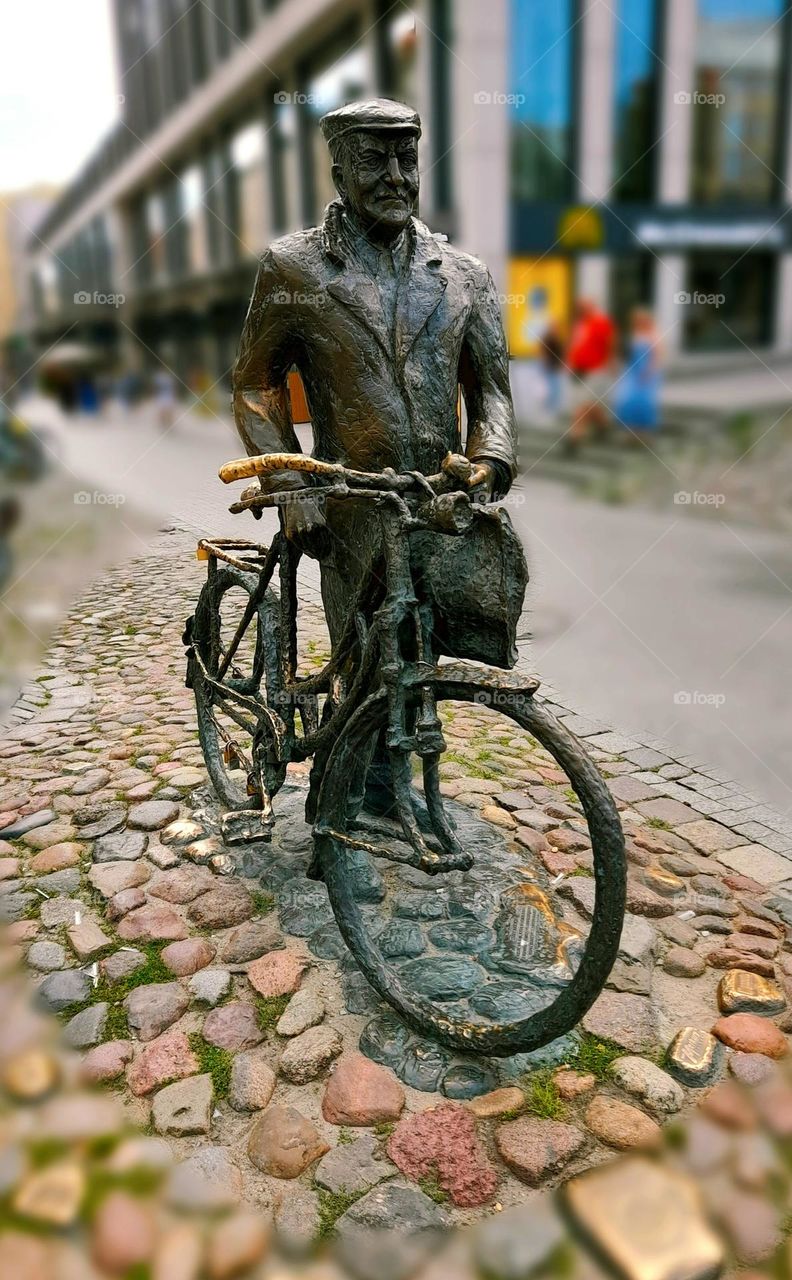 Statue of the Old Marych in Poznań, Poland