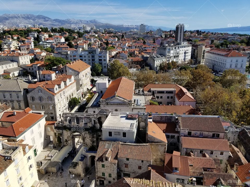 View of Split from Cathedral bell tower