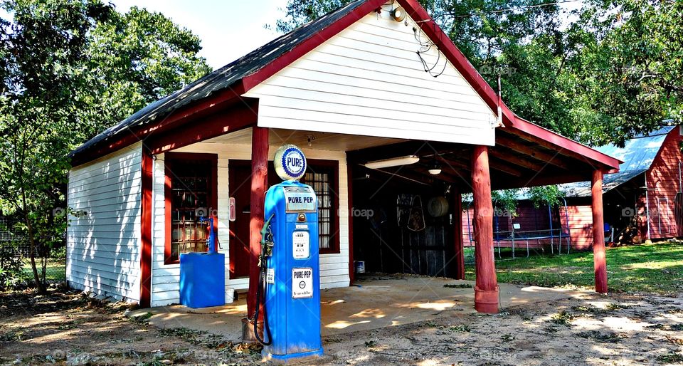 old gas station