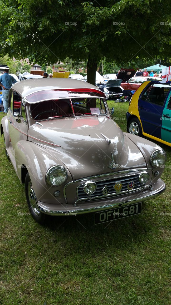 beautiful beige morris car