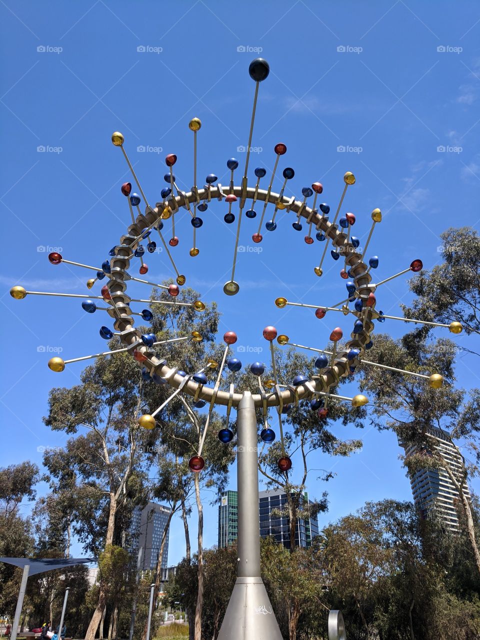 Unusual modern art sculpture in Melbourne