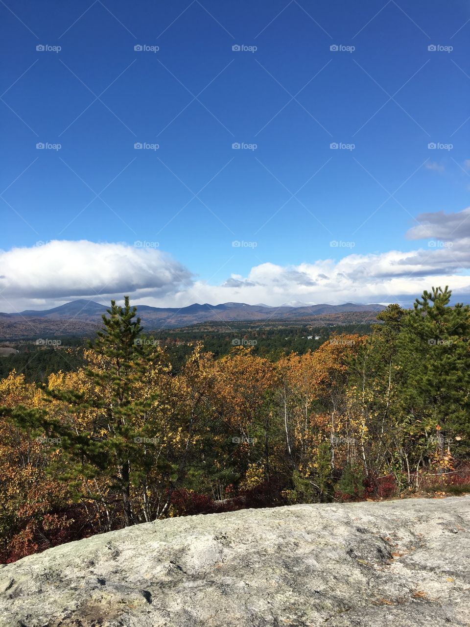 Westerly view from Jockey Cap, Fryeburg Maine 