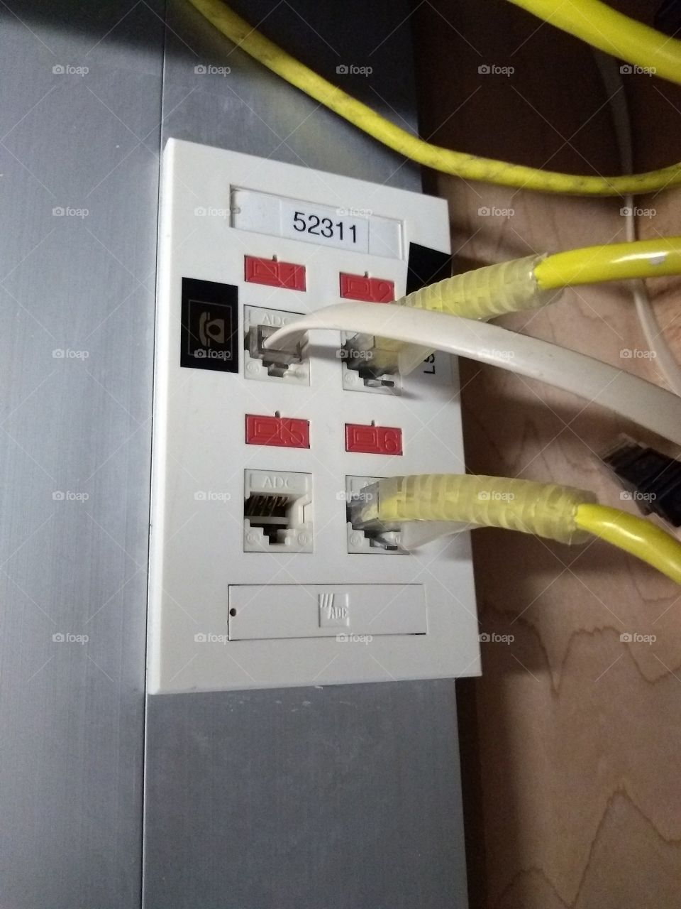 a busy network box in my office