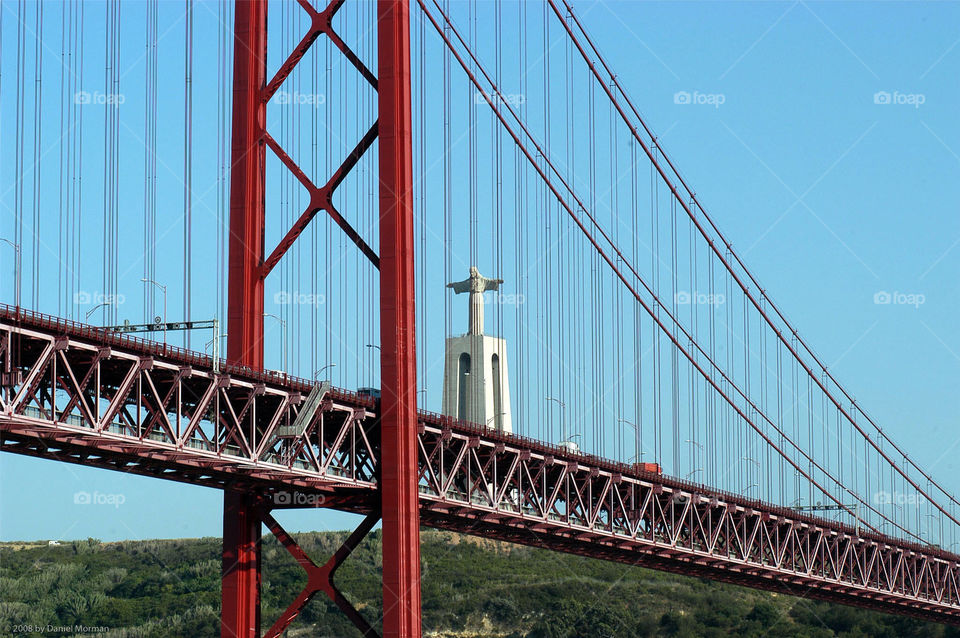 statue bridge portugal lisbon by danielmorman