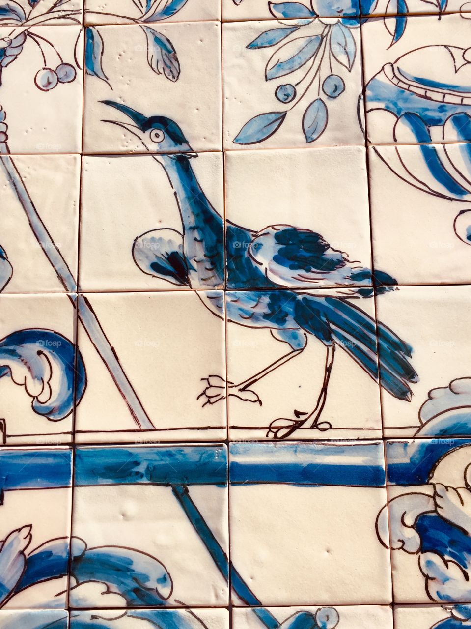 Vintage bird tiles 