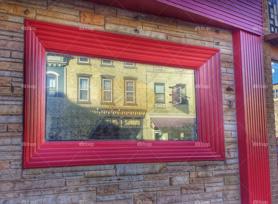 Red Trimmed Window