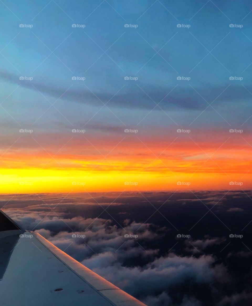 Sunset in the sky